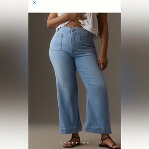 Anthropologie Collette cropped high rise wide leg jean by Maeve